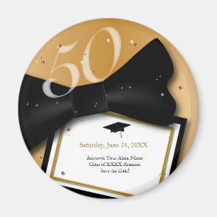 Customisable 50 Year Class Reunion Save the Date Magnet