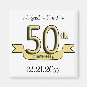 Customisable 50th Anniversary Party Favour Magnet