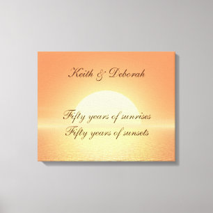 Customisable 50th Golden Anniversary Canvas Print