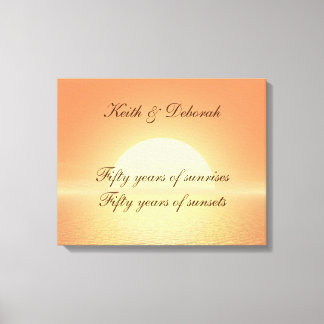 Customisable 50th Golden Anniversary Canvas Print