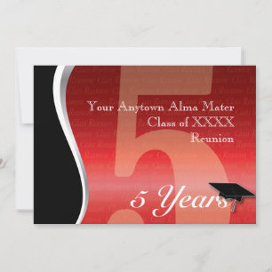Customisable 5 Year Class Reunion Invitation