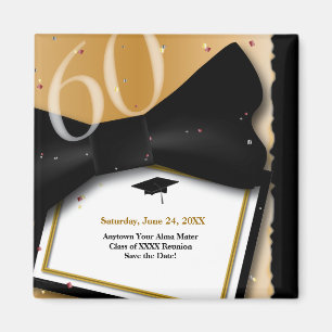 Customisable 60 Year Class Reunion Save the Date Magnet
