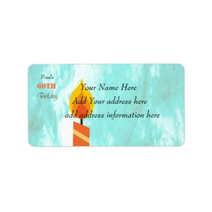 Customisable 60th Birthday return/address labels