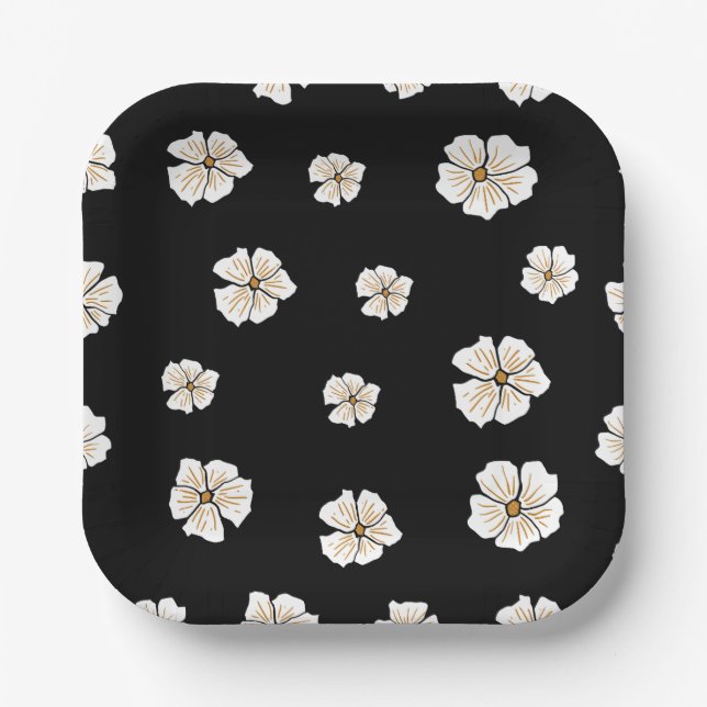 Customisable 7" Square Paper Plate for Events (Front)