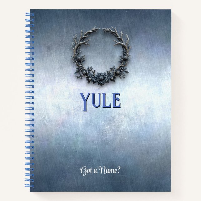 Customisable 8.5x11 Yule Winter Solstice Notebook (Front)
