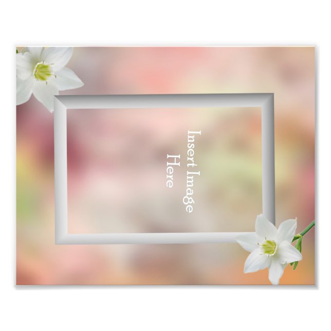 Customisable 8x10 single picture frame insert photo print (Front)