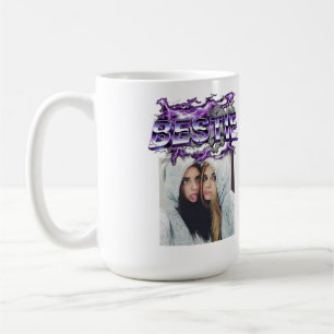 Customisable 90s Vintage Bootleg Bestie Photo Coffee Mug