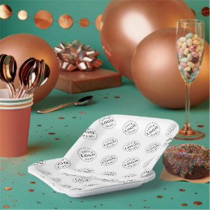 Customisable 9" Square Paper Plate for Events