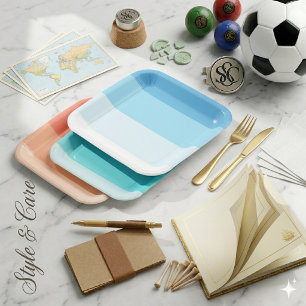 Customisable 9" Square Paper Plate for Events