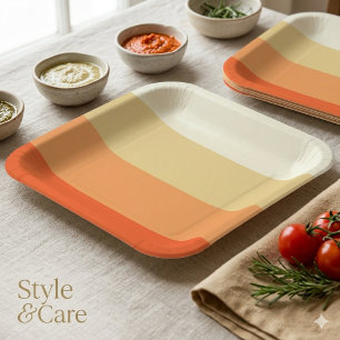 Customisable 9" Square Paper Plate for Events