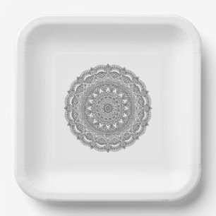 Customisable 9" Square Paper Plate for Events