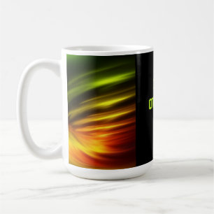 Customisable abstract fun message space futurist coffee mug