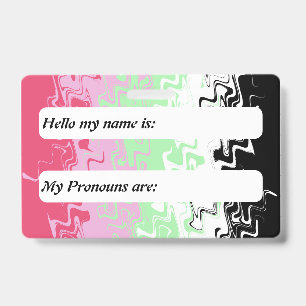 Customisable Abstract Recipromantic Pride Flag ID Badge