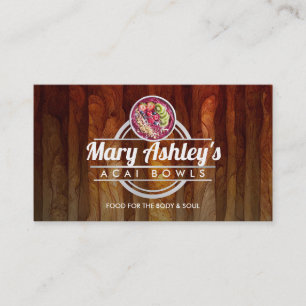 Customisable Acai Bowls business cards