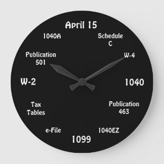 Customisable Accountant Clock - Tax Time Clock