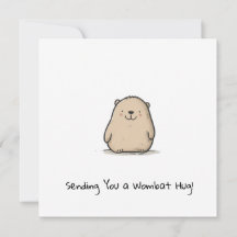 Customisable Adorable Watercolor Wombat