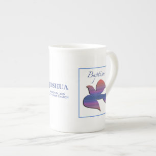 Customisable, Adult Baptism Dove Bone China Mug