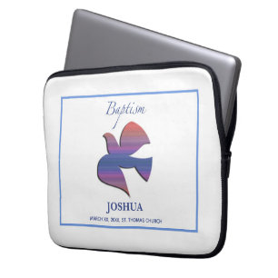 Customisable, Adult Baptism Dove Laptop Sleeve