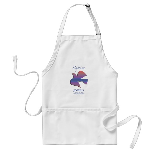 Customisable, Adult Baptism Dove Standard Apron (Front)