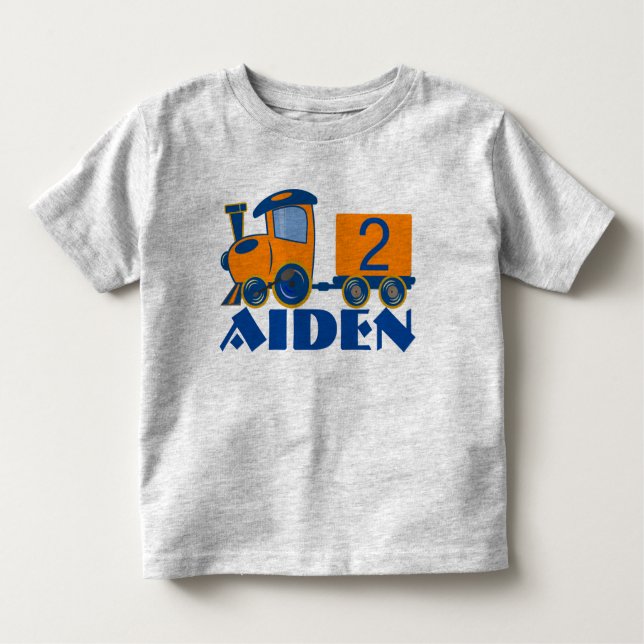 Customisable Age Birthday Train Toddler T-Shirt (Front)