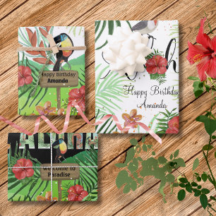 Customisable Aloha Tropical Paradise Gift  Wrapping Paper Sheet
