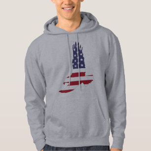 Customisable American Flag Eagle Hoodie