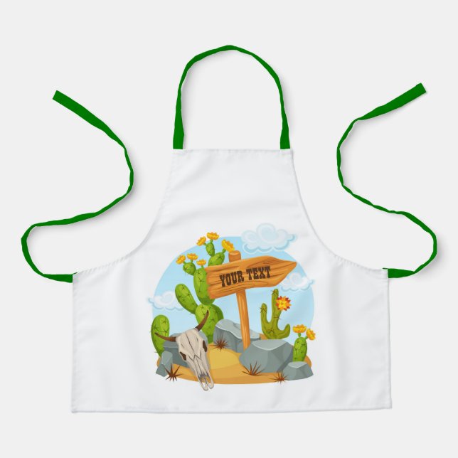 Customisable American Southwest desert scene Apron (Front)