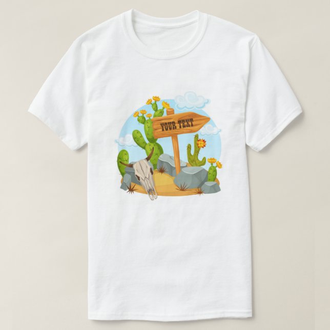 Customisable American Southwest desert scene T-Shirt (Design Front)
