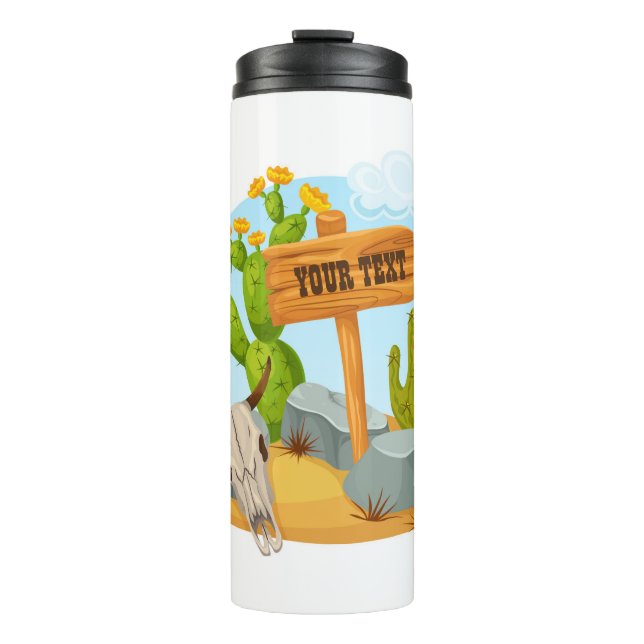 Customisable American Southwest desert scene Thermal Tumbler (Front)