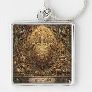 Customisable Ancient Turtle Art Heritage Keychain