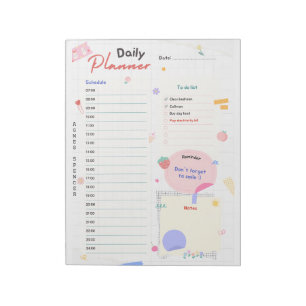 Customisable and Colourful Daily Planner Notepad