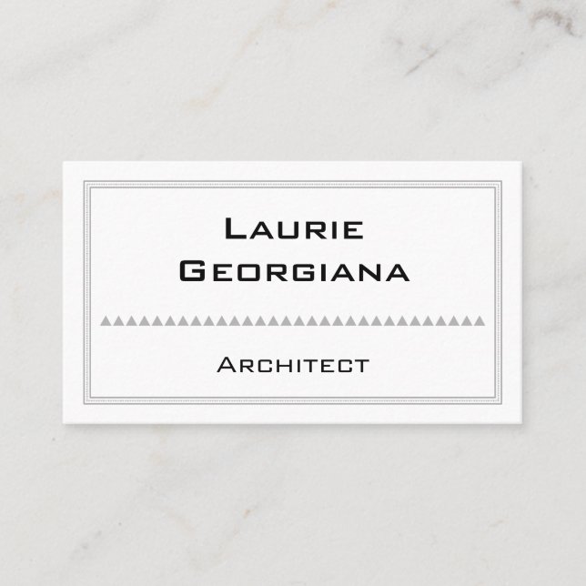 Customisable and Elegant Architect Business Card (Front)