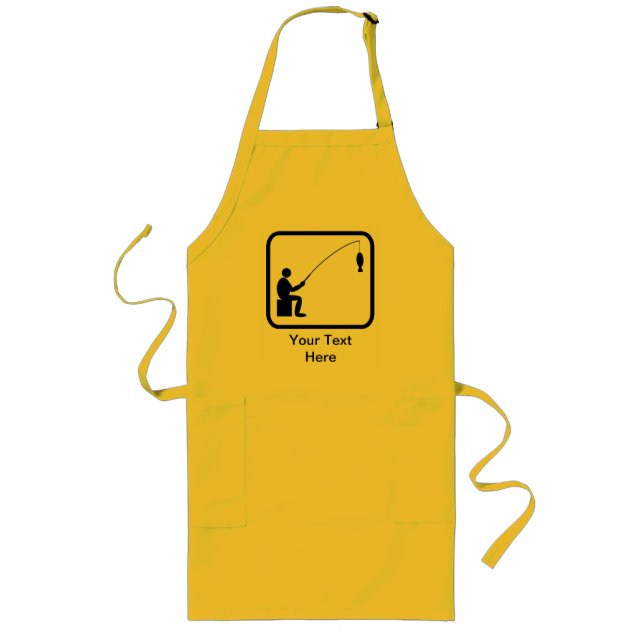 Customisable Angler Logo Long Apron (Front)