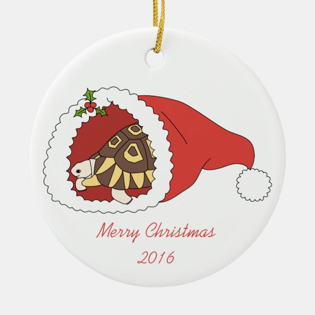 Customisable Angulate Tortoise Ornament (Front)
