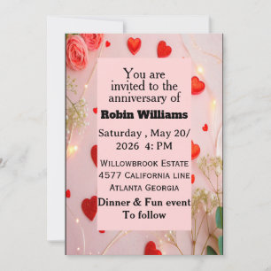Customisable Anniversary Invitation Editable