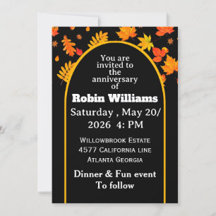 Customisable Anniversary Invitation Editable