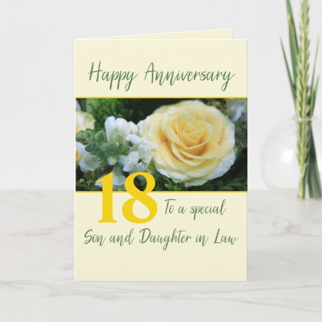 Customisable Anniversary Son and Wife Card (Front)