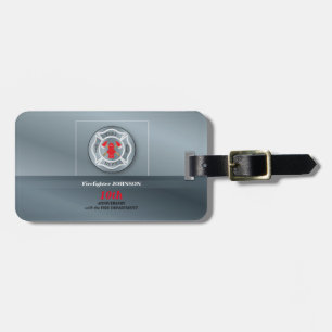Customisable, Anniversary with Fire Department Luggage Tag