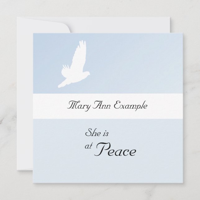 Customisable Announcement of Death / Passing (Front)