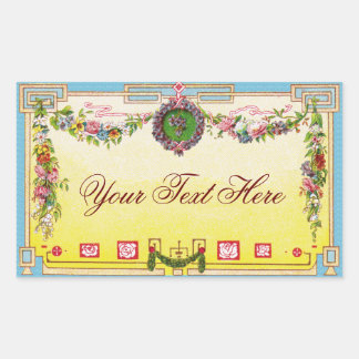 Customisable Antique French Perfume Rectangular Sticker