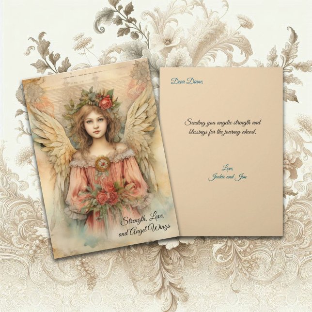 Customisable Any Occasion Vintage Angel Card (Creator Uploaded)