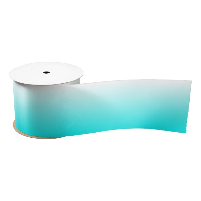 Customisable Aqua Ombre Satin Ribbon (Spool)