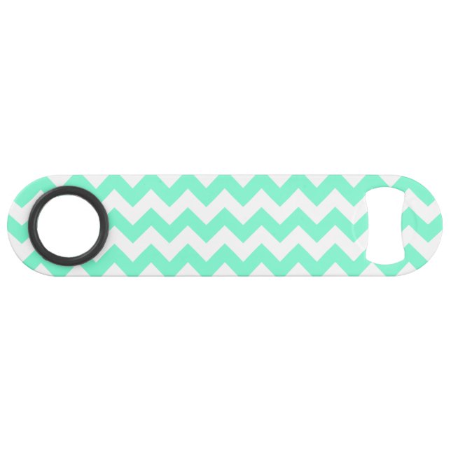 Customisable Aquamarine Zigzag Pattern (Back Horizontal)