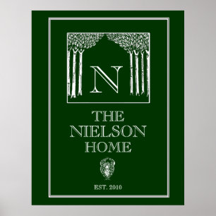 Customisable Art Nouveau Angel Family Wall Print