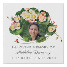 Customisable Art Nouveau Daisies In Loving Memory