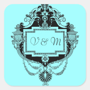 Customisable art nouveau frame sticker