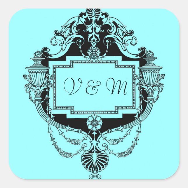 Customisable art nouveau frame sticker (Front)
