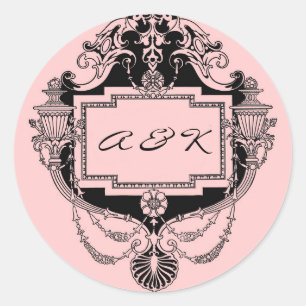 Customisable art nouveau frame sticker