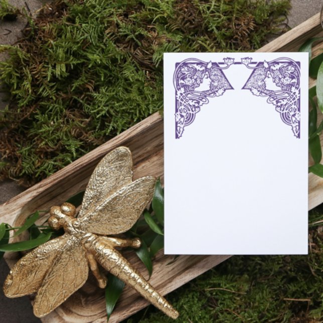 Customisable Art Nouveau Ladies Stationery (Creator Uploaded)