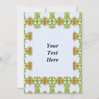 Customisable Art Nouveau Weave Pattern  Invitation